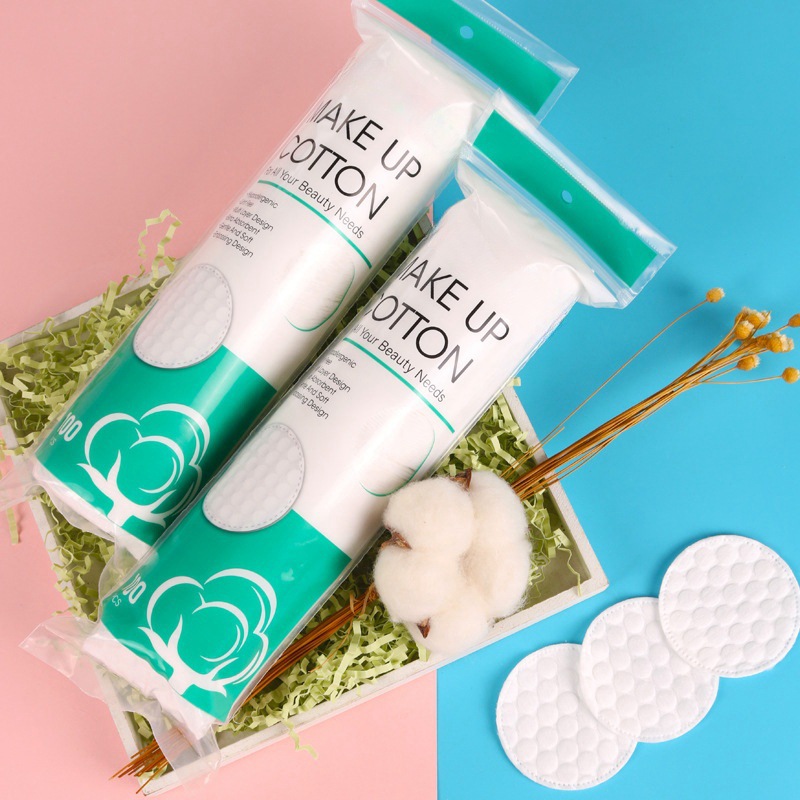 100pcs Premium Round Cotton Pads For Face Care Makeup Remover Custom Package Soft Nail 3 Layers Round Cosmetic Cotton Pad 