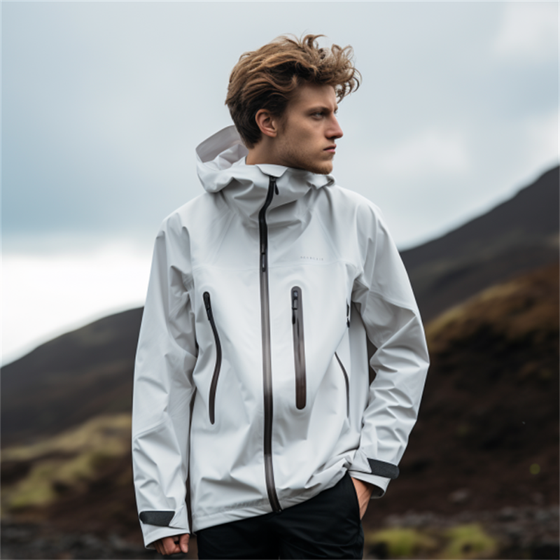 2024 Popular Waterproof Clothes Mens Jacket Outdoor Wear Hooded Coat Lightweight Slim Parka Zipper Men's Fashion Printed Jacket 