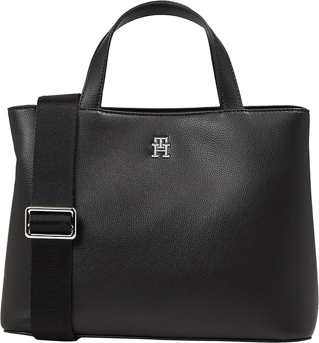 Tommy Hilfiger TH Essential SC Satchel Aw0aw15721, Bolsos Bandolera para Mujer, Talla única